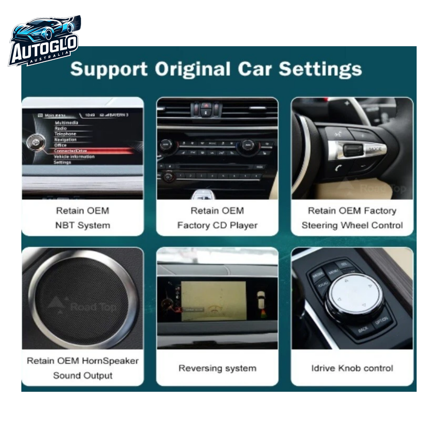 Autoglo Australia BMW 3 Series E90/91 5 Series E61/61 12.3" XL FHD Carplay Android Stereo BT CCC