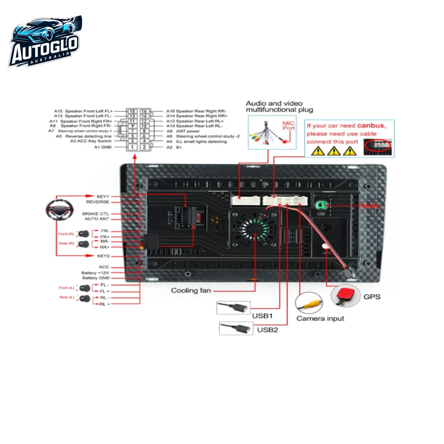 Autoglo Australia 9" (2G+32G) CARPLAY ANDROID Stereo for INFINITY G25 35 37 SKYLINE GT370 (06-13)