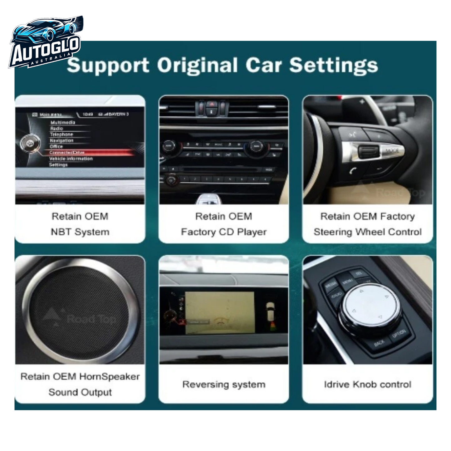 Autoglo Australia BMW 3 Series E90/91 5 Series E61/61 12.3" XL FHD Carplay Android Stereo BT CIC