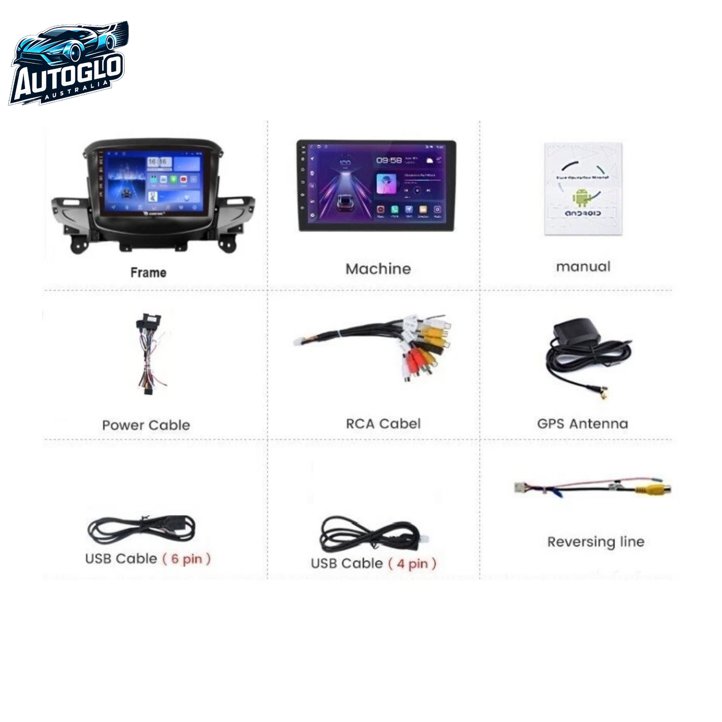 Autoglo Australia 9" (2G+32G) GPS BT WiFi CARPLAY ANDROID Stereo For Holden Comm. VF (2013-17)