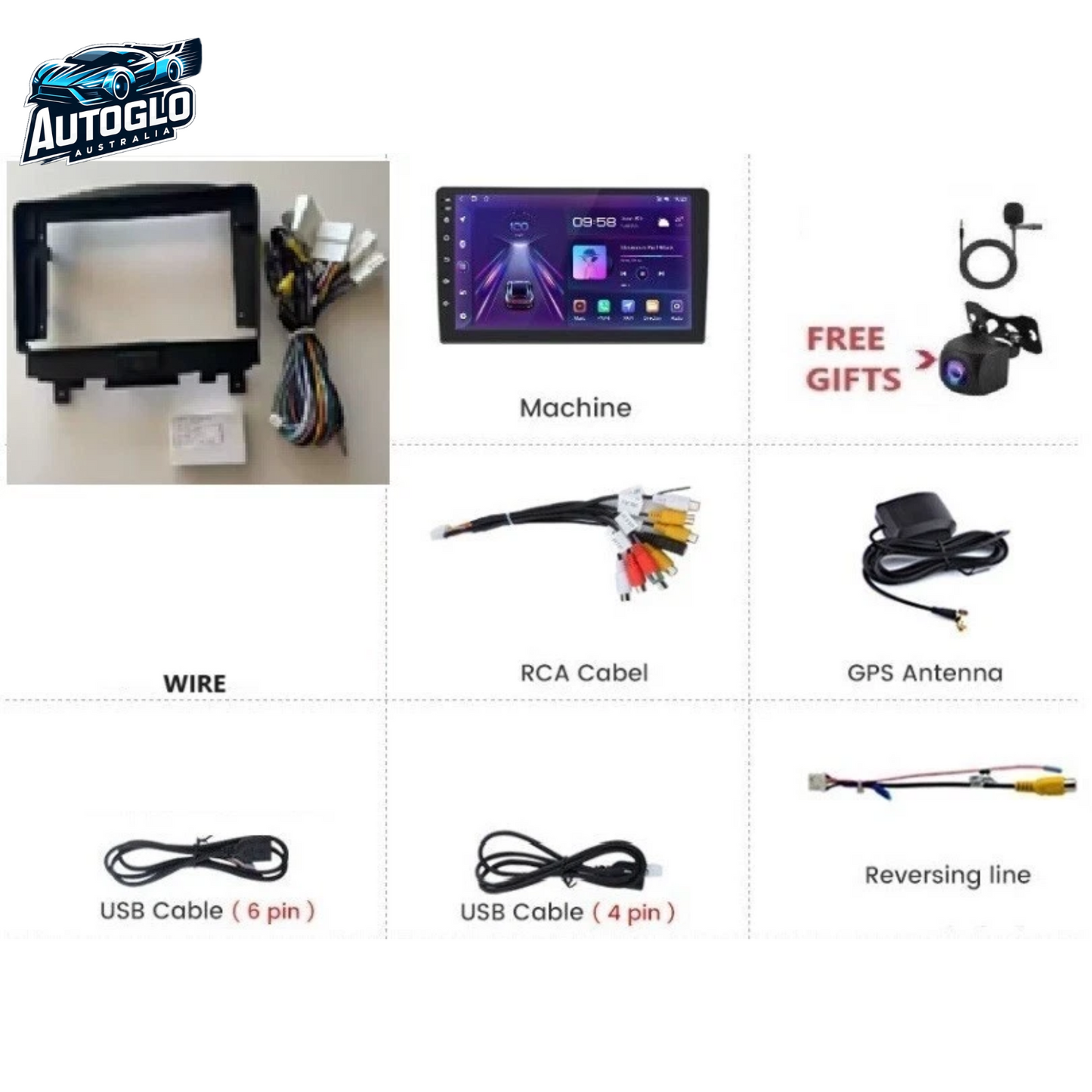 Autoglo Australia 9" (2G+32G)BT WiFi CARPLAY ANDROID Stereo For NISSAN SKYLINE QX50 (2010-2015)