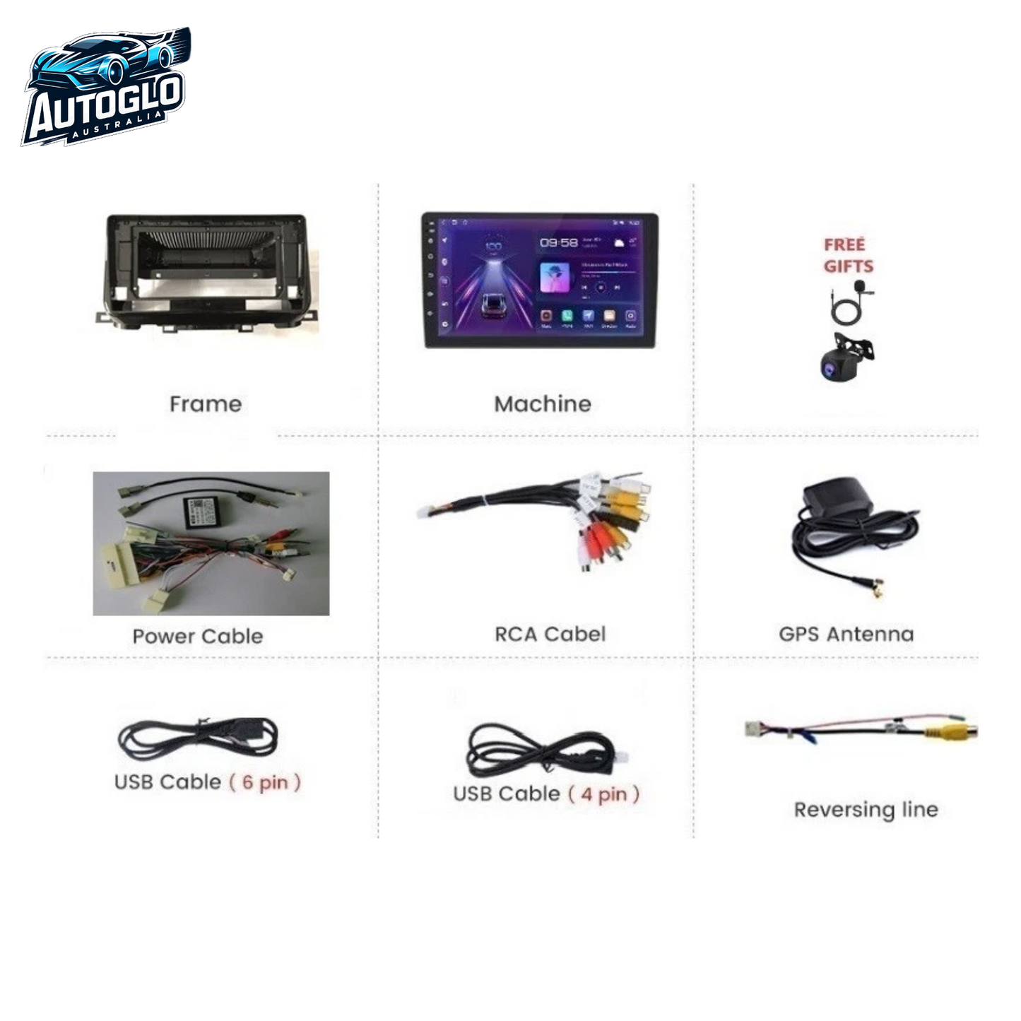 Autoglo Australia 10" (2G+32G) GPS BT WiFi Carplay Android 13 Stereo For KIA SPORTAGE (2020+)