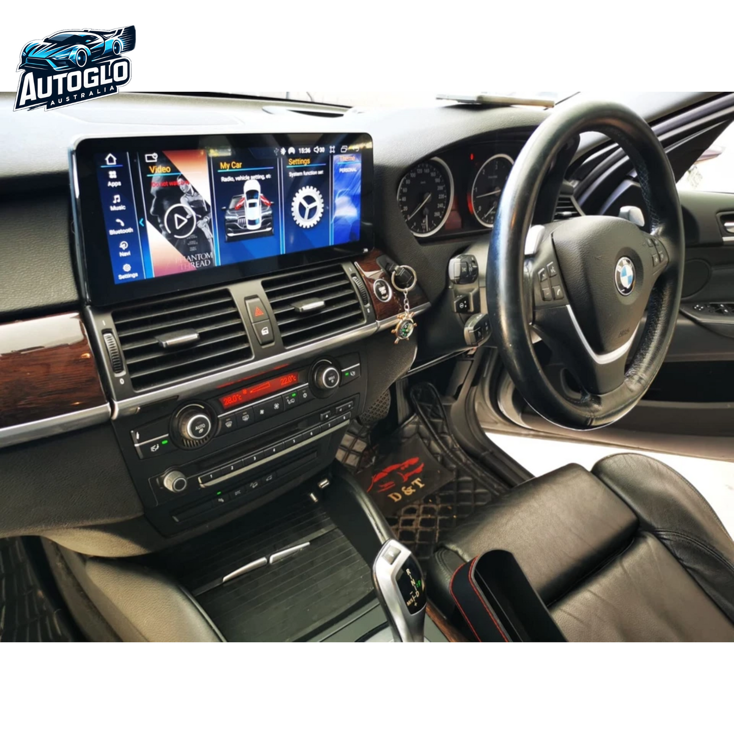 Autoglo Australia BMW X5 F15 X6 F16 12.3" XL FHD Carplay Android BT GPS 4G Auto Stereo (NBT)