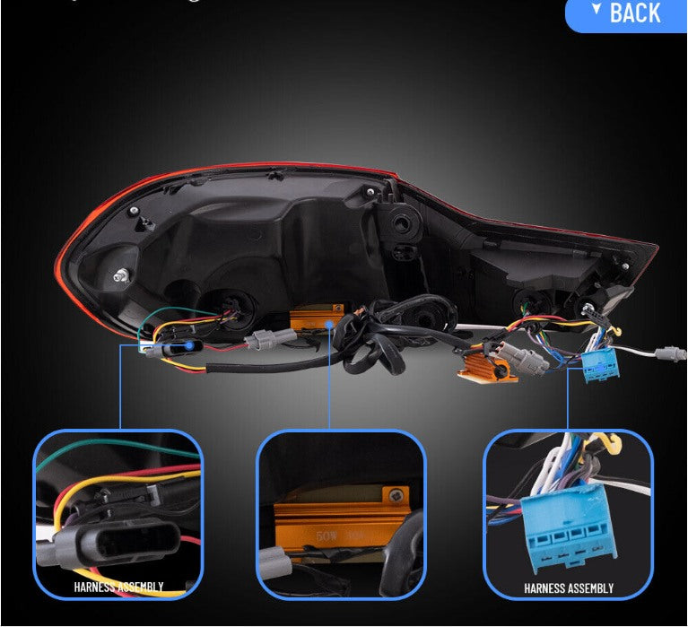 Detailed view of VLAND LED Tail Lights housing for BMW M4 F82, F83, F32, F36 (2013-2020), made from durable materials, available at Autoglo Australia"