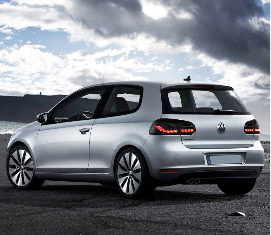 VLAND Smoked LED Tail Lights For 2008-2013 VW Volkswagen Golf6 MK6 W/Sequential