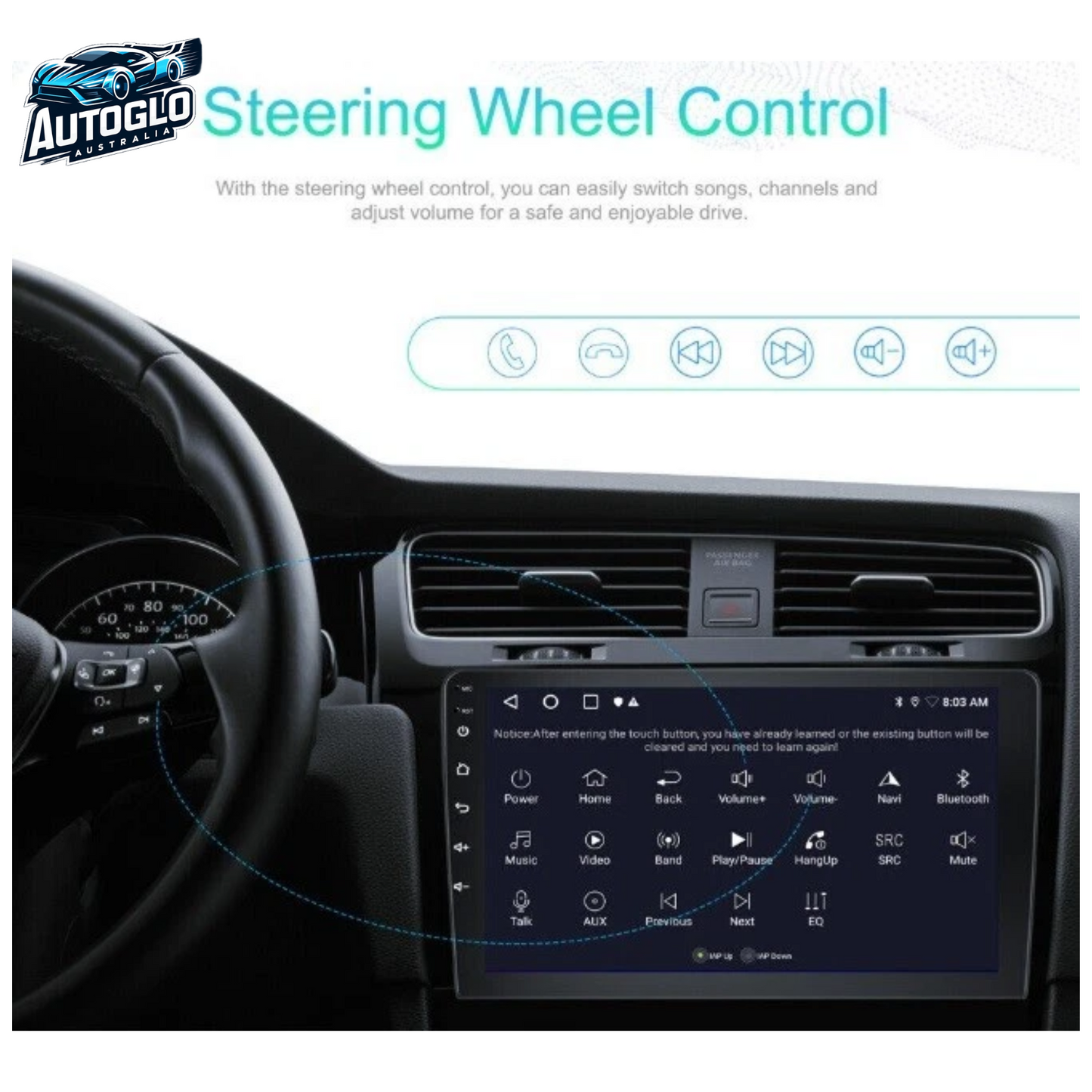 Autoglo Australia 10.1" (2GB+32GB) Android Stereo Carplay for TOYOTA KLUGER BT GPS WiFi (2009-14)