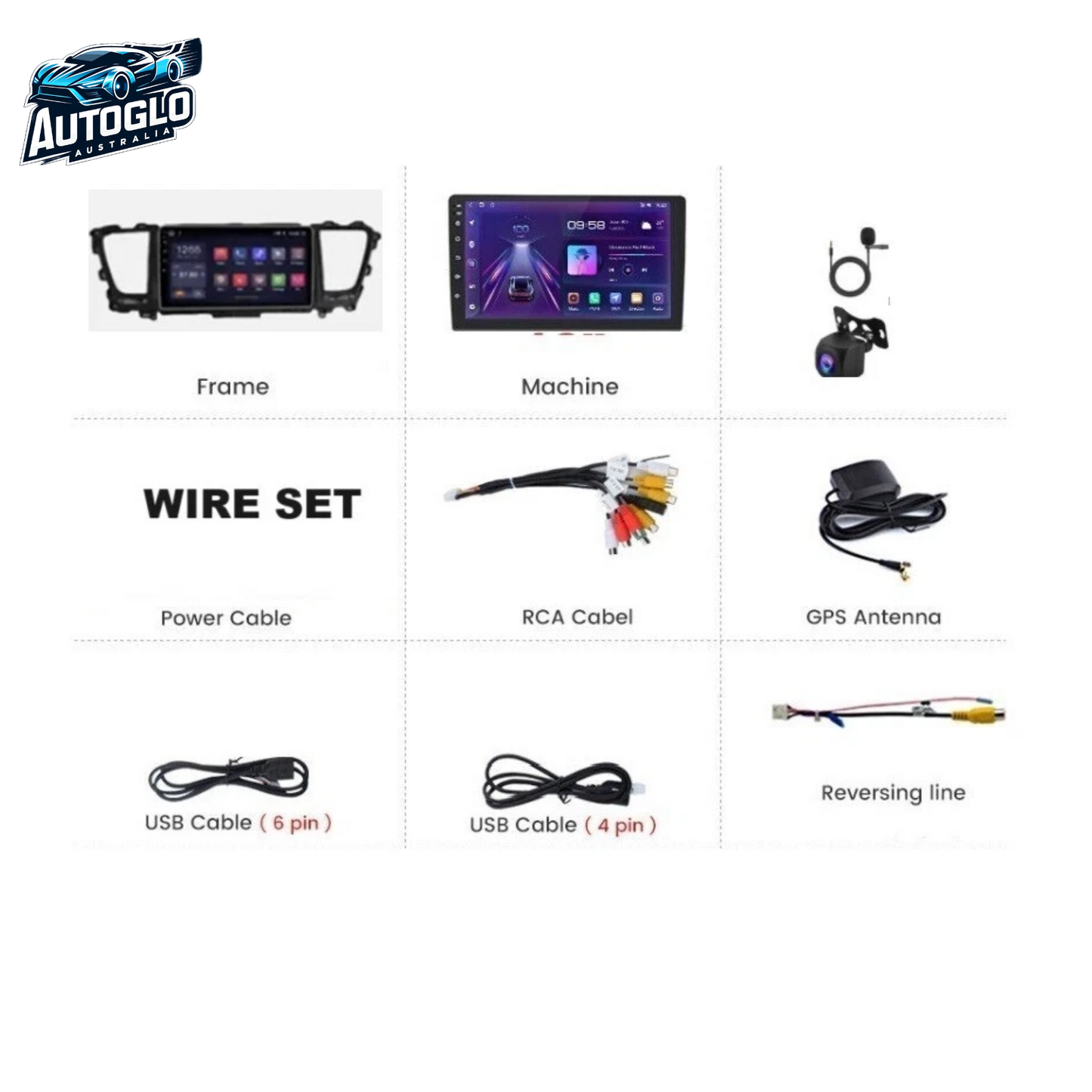 Autoglo Australia 9" (2G+32G) GPS BT WiFi CARPLAY ANDROID Stereo For KIA CARNIVAL (2014-19)