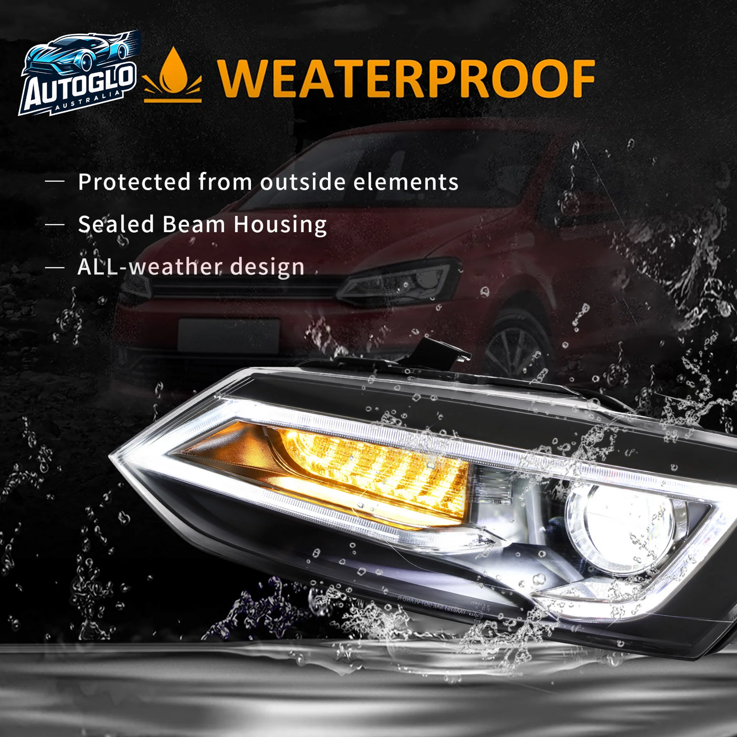 VLAND Dual Beam LED Headlights Volkswagen Polo 2011-2017