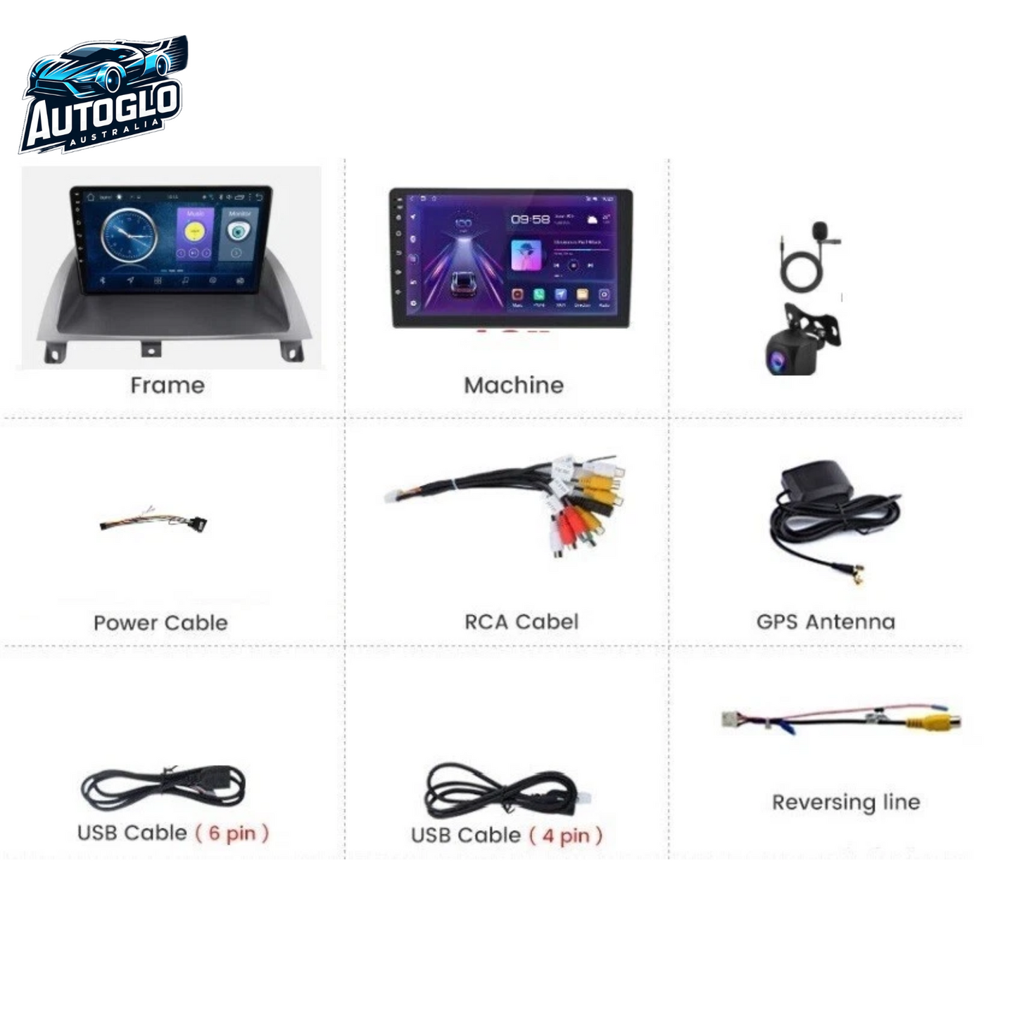 Autoglo Australia 9" (2G+32G) GPS BT WiFi CARPLAY ANDROID Stereo For ROVER MG3 (2010-16)
