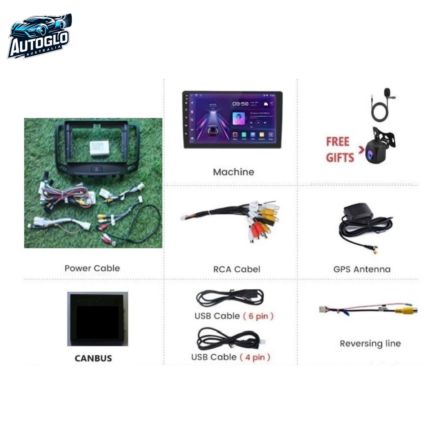 Autoglo Australia 9" (2G+32G) CARPLAY ANDROID Stereo for INFINITY G25 35 37 SKYLINE GT370 (06-13)