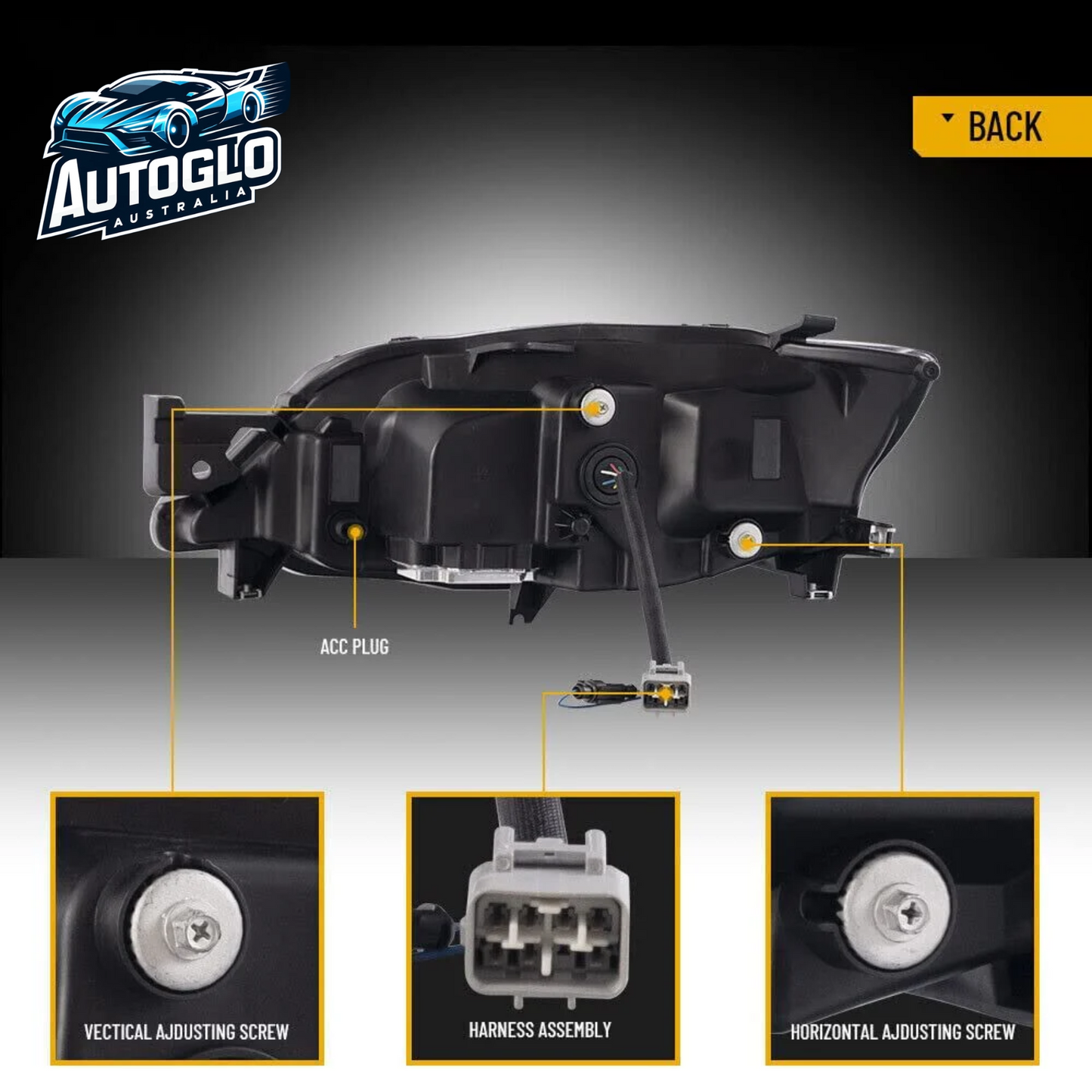 VLAND LED Headlights For Subaru WRX STI 2008-2014 With Animation Breathing DRL