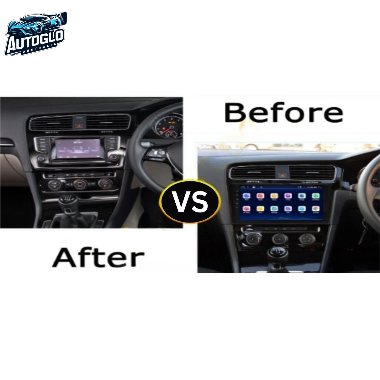 Autoglo Australia 10.1" Carplay Android (2GB+32GB) BT GPS NAVI Stereo for VW GOLF MK 7 (2013-20)