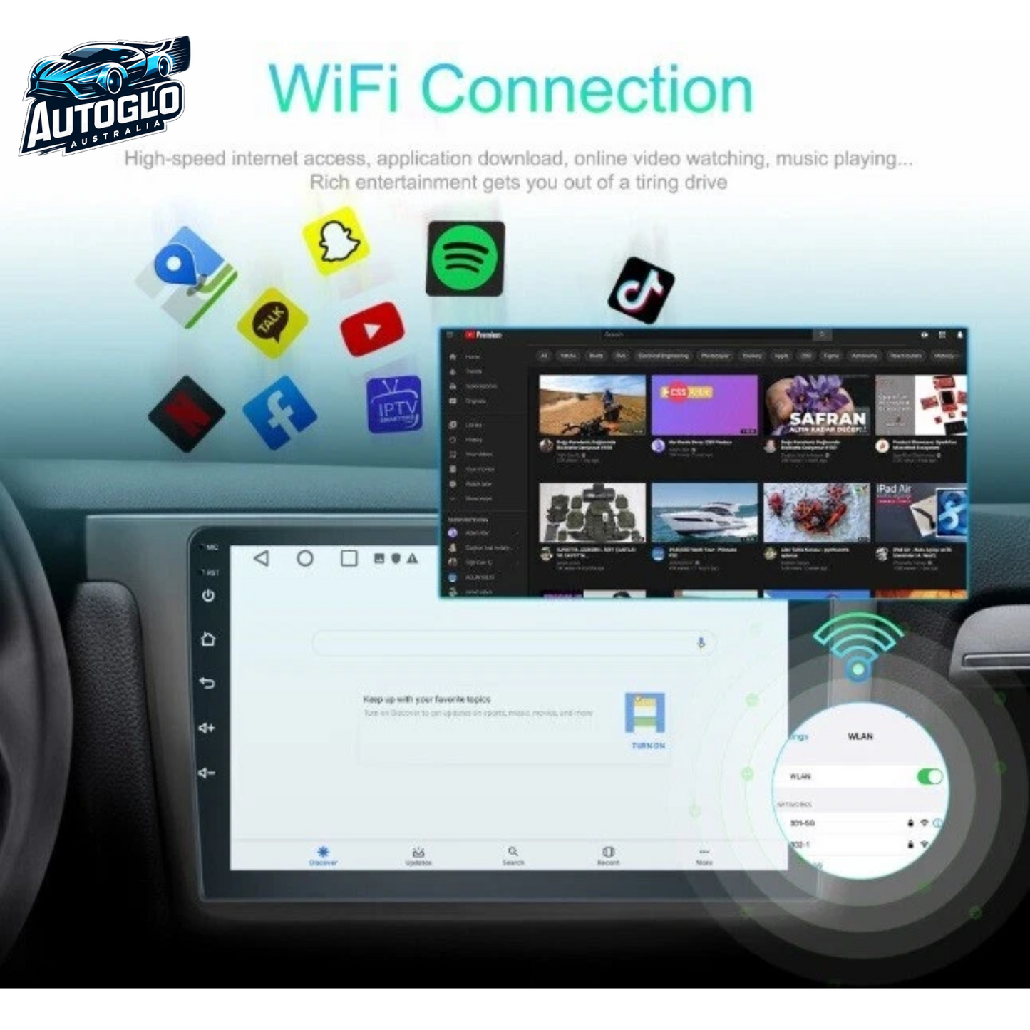 Autoglo Australia 9" CarPlay Android GPS BT WiFi Stereo For MAZDA 323 (1998-03) 2GB+32GB