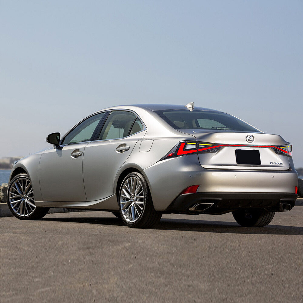 VLAND LED taillights for Lexus IS250 300h 350 F 2014-2020, red running lights, red brake lights, diamond white reverse lights