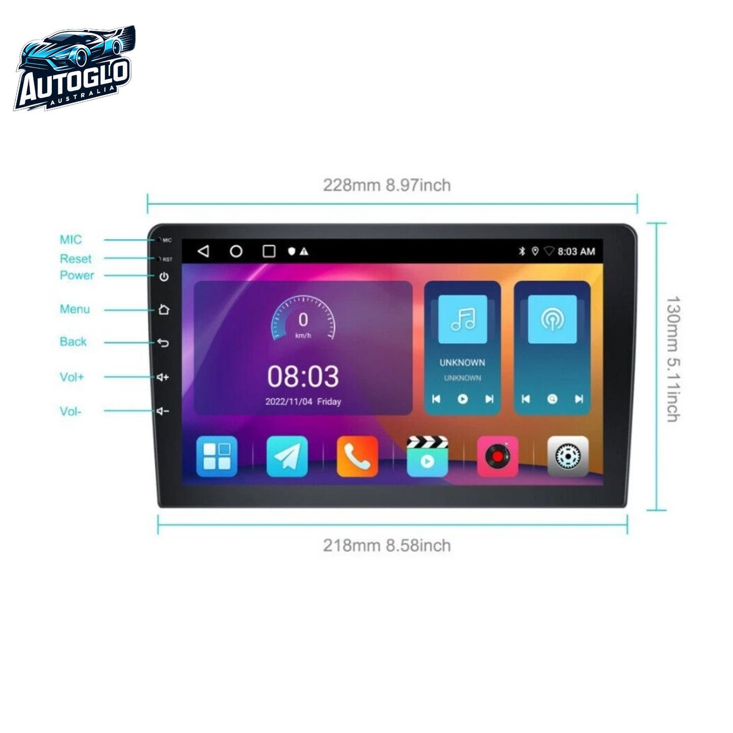 Autoglo Australia 9" (2GB+32G) Android Carplay BT GPS Stereo for KIA SORENTO (2004-08)