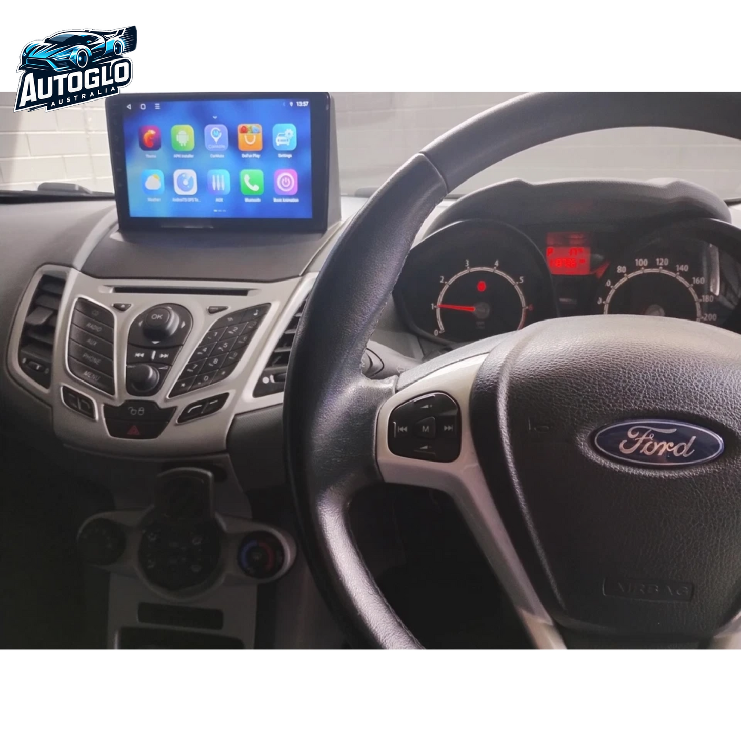 Autoglo Australia 9" Android Carplay Stereo BT GPS for FORD FIESTA 2GB+32G (2009-16)