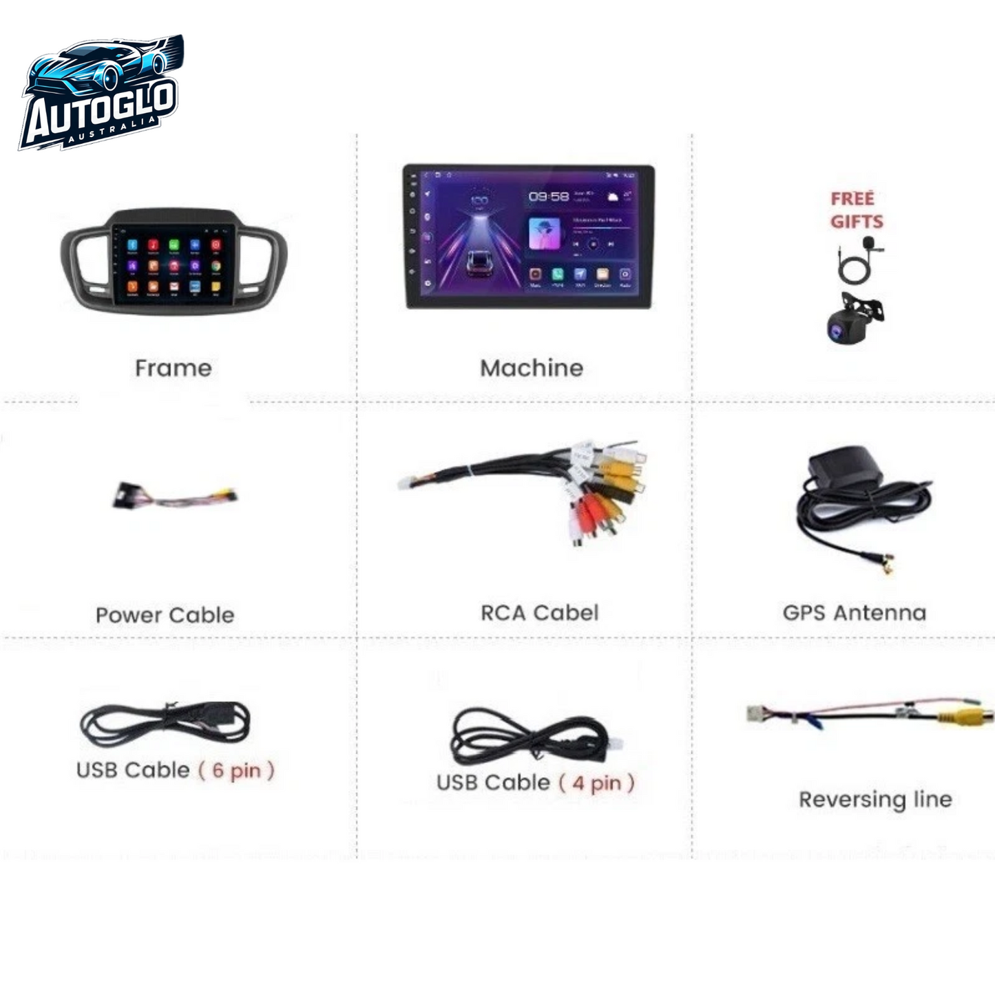 Autoglo Australia 10" (2G+32G) GPS BT WiFi CARPLAY ANDROID Stereo For Kia Sorento (2015-18)