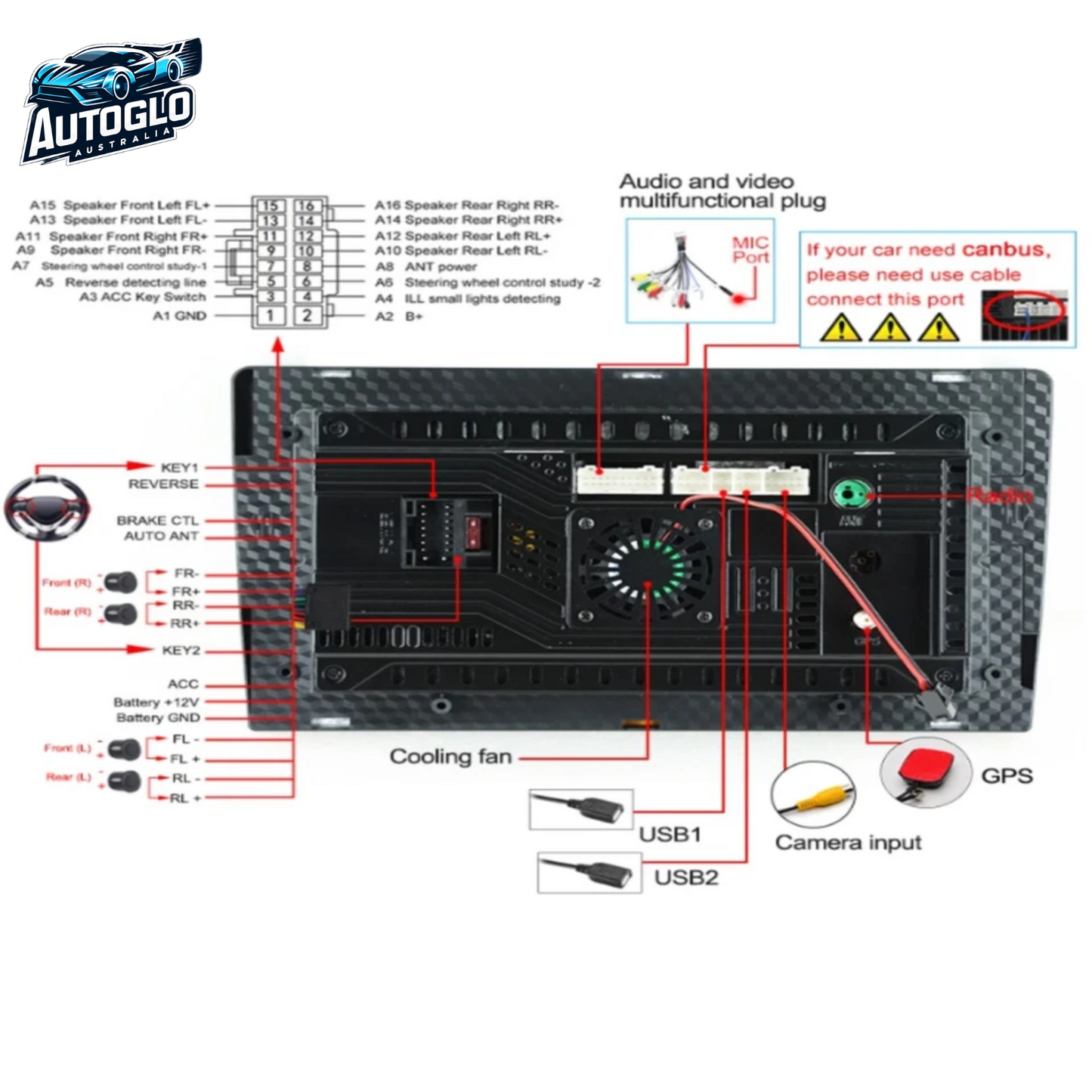 Autoglo Australia 10" Android Carplay Stereo BT GPS for NISSAN PULSAR B17 2GB+32G (2012-17)