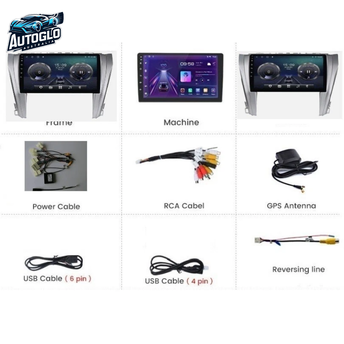 Autoglo Australia 10.1" Carplay Android 2GB+32GB BT GPS NAVI Stereo for TOYOTA AURION (2012-17)