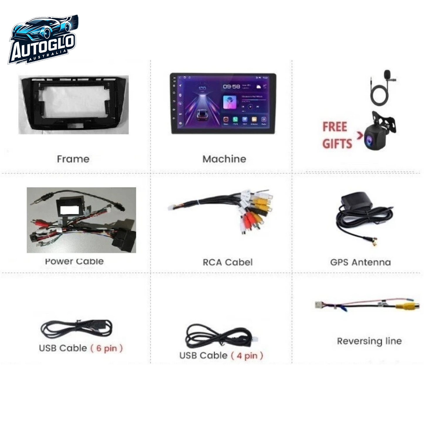 Autoglo Australia 9" (2G+32G) GPS BT WiFi CARPLAY Stereo For VW Volkswagen Passat (2016-18)