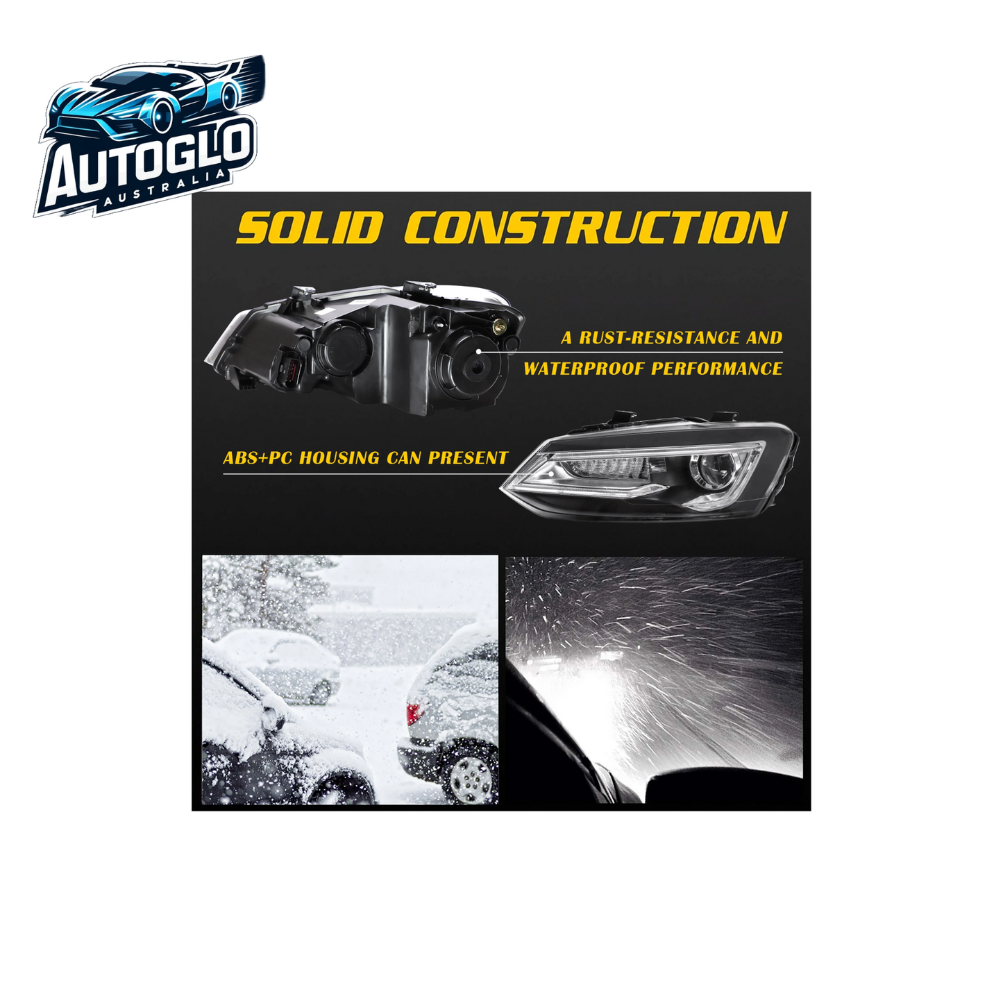 VLAND Dual Beam LED Headlights Volkswagen Polo 2011-2017