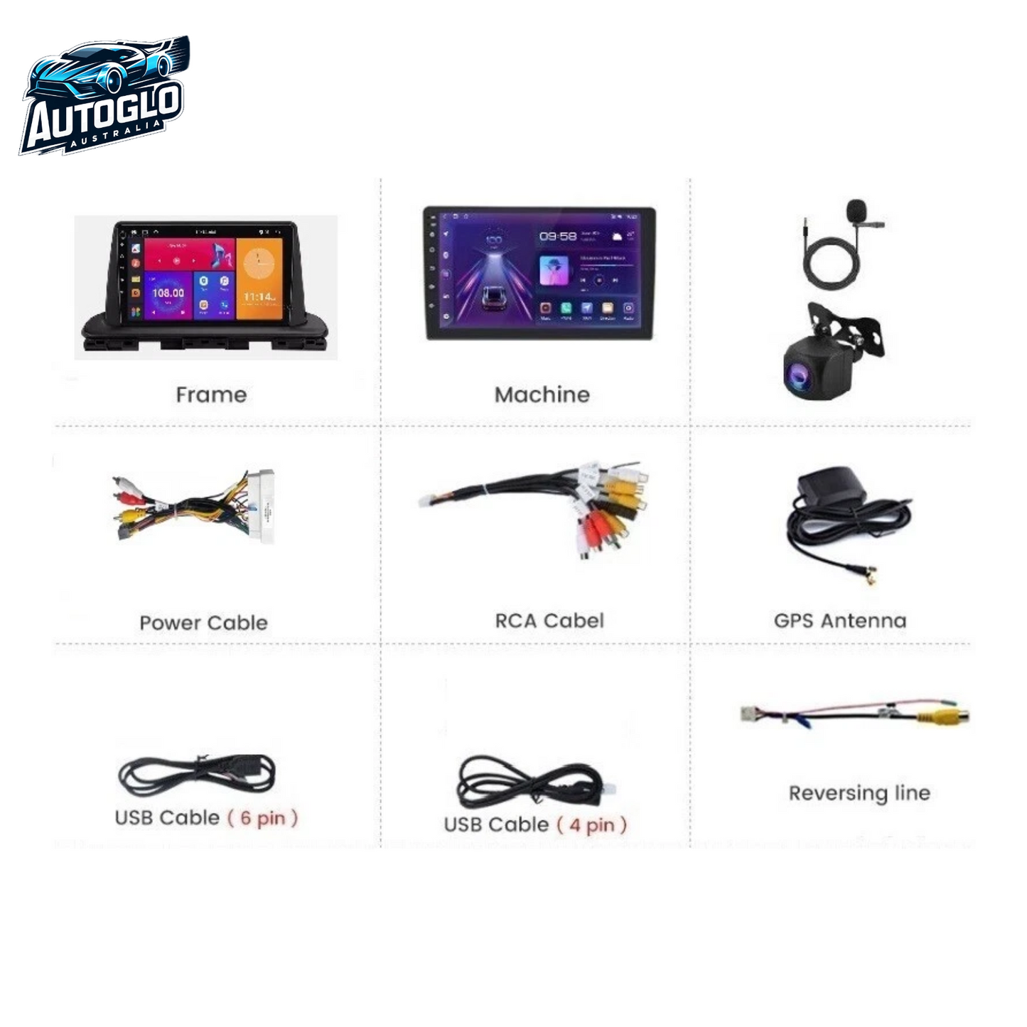 Autoglo Australia 9" (2G+32G) GPS BT WiFi CARPLAY ANDROID Stereo For Kia Cerato (2018-21)