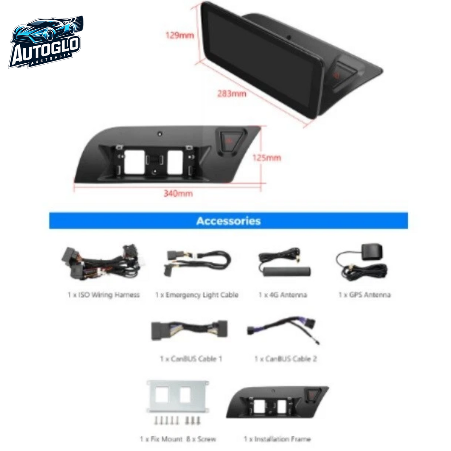 Autoglo Australia 10.25" Android Carplay Car Stereo For Audi A4 B8 A5 CONCERT MMI (2009-16)