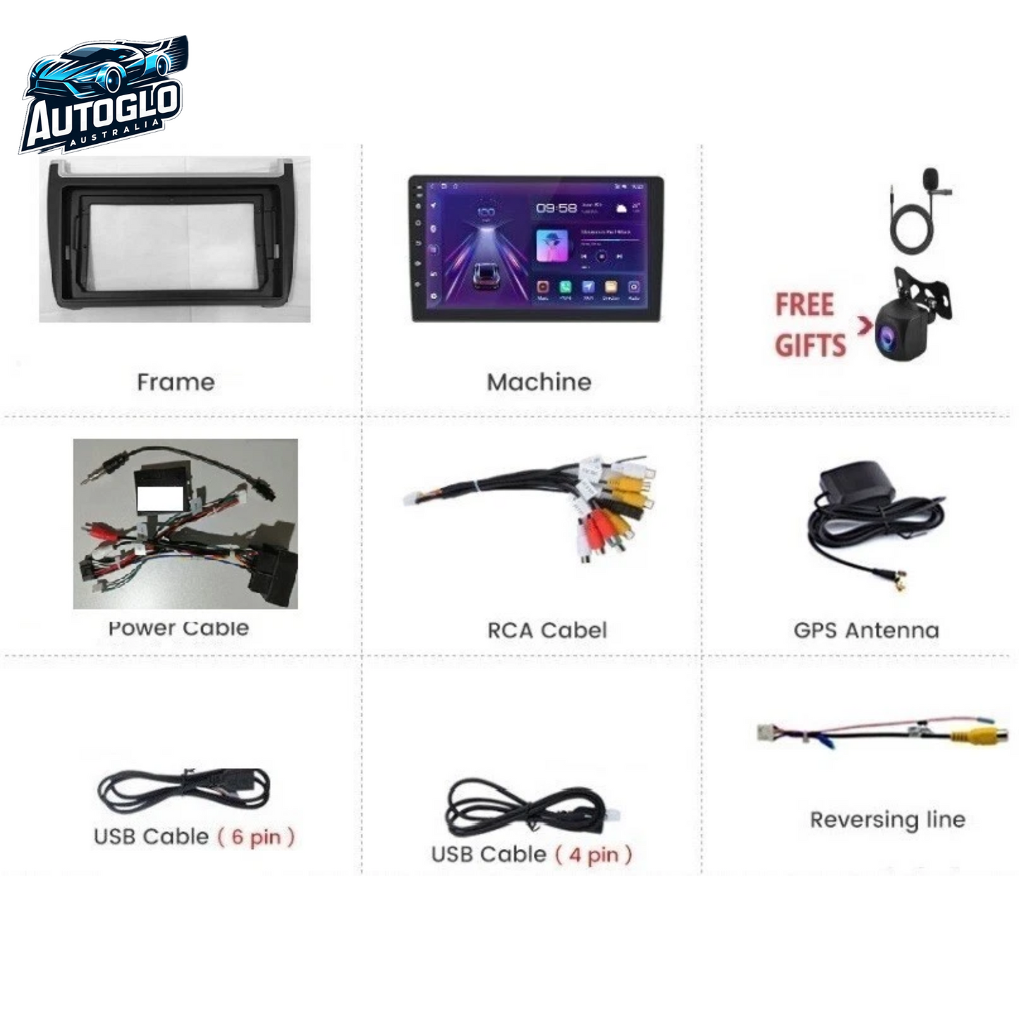 Autoglo Australia 9" (2G+32G) GPS BT WiFi CARPLAY Stereo For VW Volkswagen POLO (2012+)