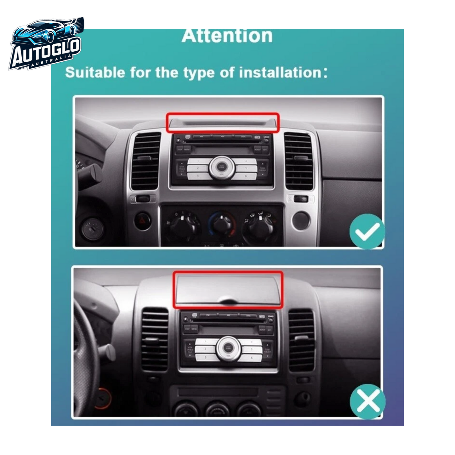 Autoglo Australia 9" (2+32G) Android 13 Carplay GPS WiFi BT Stereo for NISSAN NAVARA D40 (2005-12)