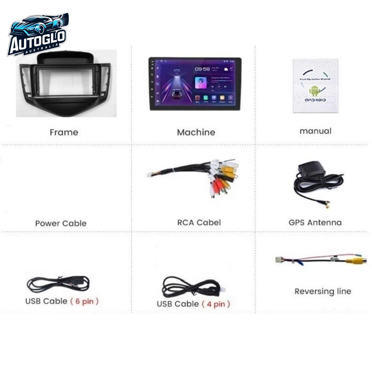 Autoglo Australia 10.1" Android 12 Stereo Carplay for HOLDEN CRUZE 2009-14 (2GB+32G)