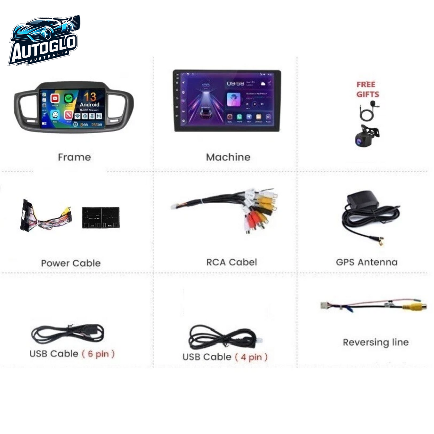 Autoglo Australia 9" Android Carplay BT GPS Stereo for KIA PICANTO 2GB+32GB (2021+)