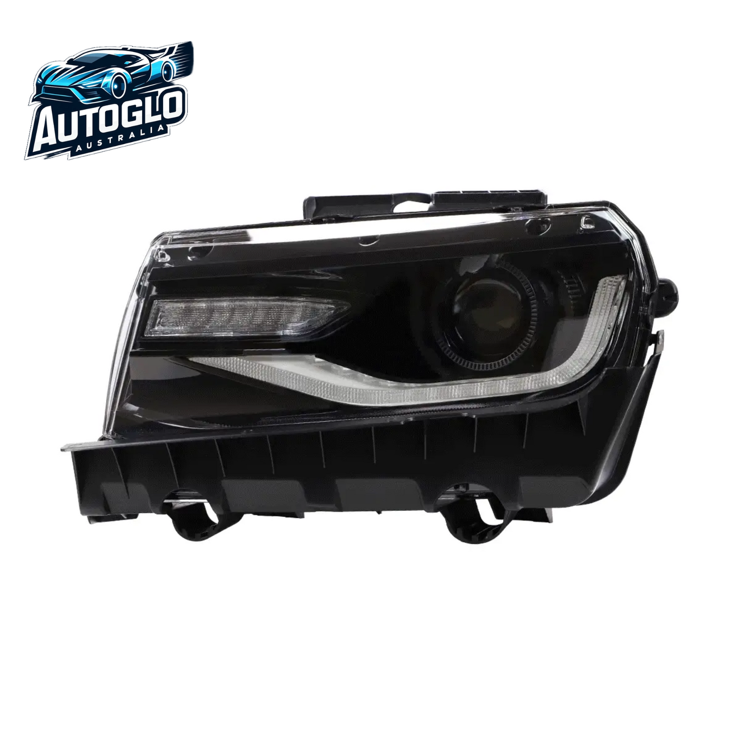 Vland RGB Dual Beam Headlights For Chevy Camaro 2014 2015 With Amber Sequential, Multicolor DRL colors