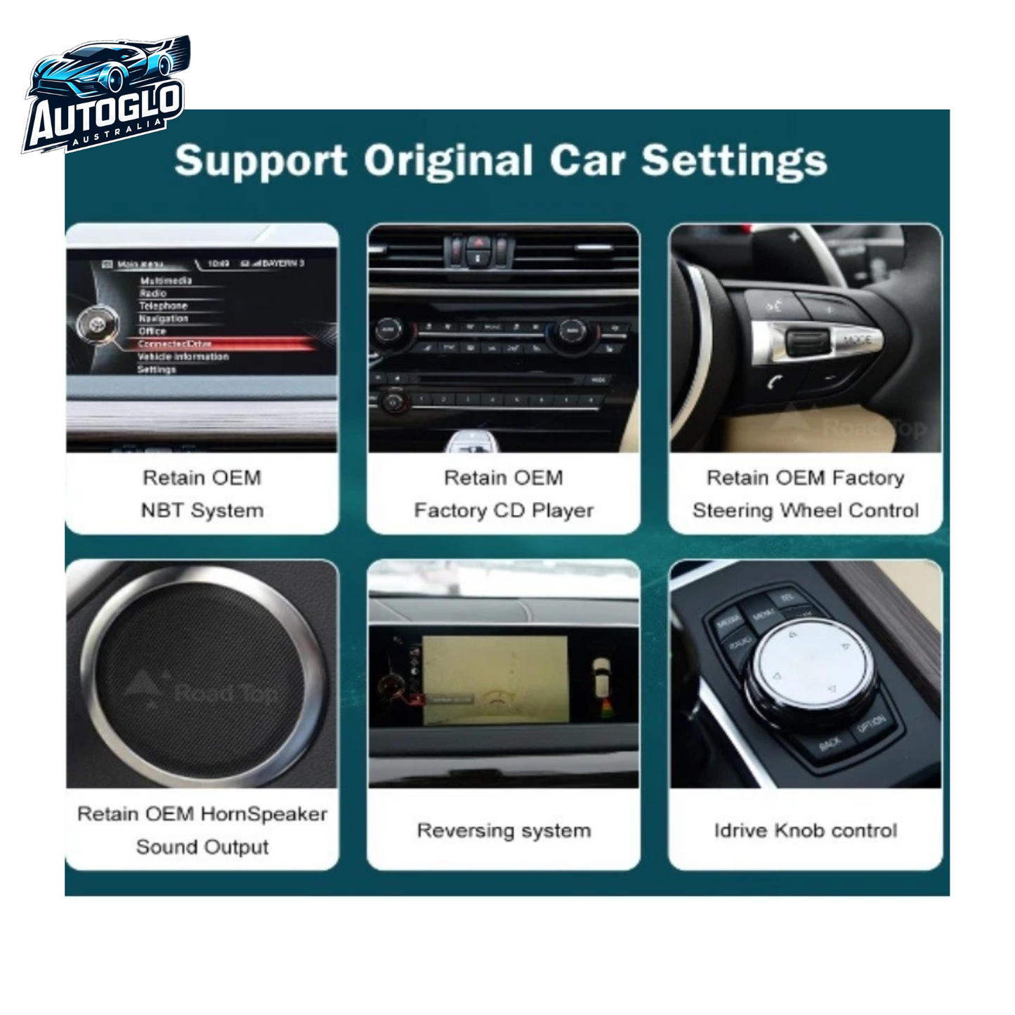 Autoglo Australia BMW X1 E84 (With No Screen) 12.3" XL FHD Carplay Android BT GPS 4G Auto Stereo