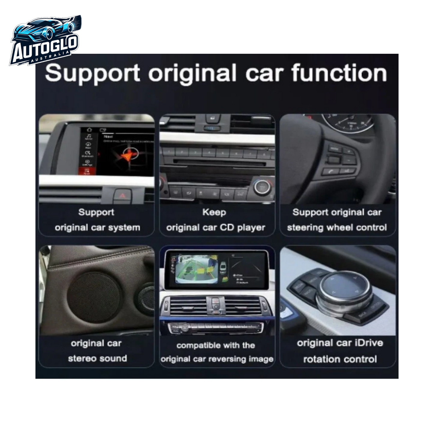 Autoglo Australia BMW X3 F25 X4 F26 12.3" XL FHD Carplay Android BT GPS 4G Auto Stereo (NBT only)