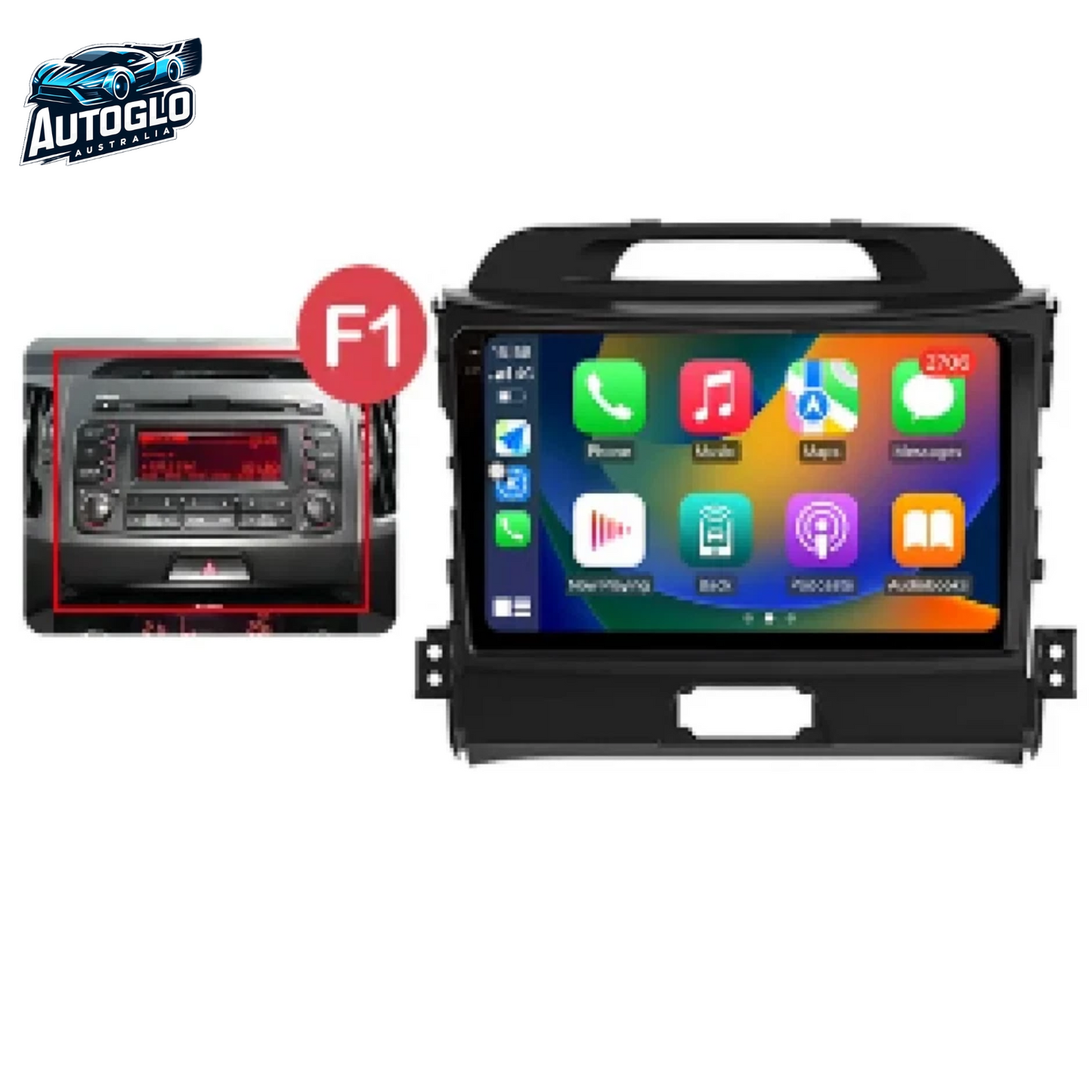 Autoglo Australia 9" (2G+32G) GPS BT WiFi Carplay Android 13 Stereo For KIA SPORTAGE F1 (2016-19)