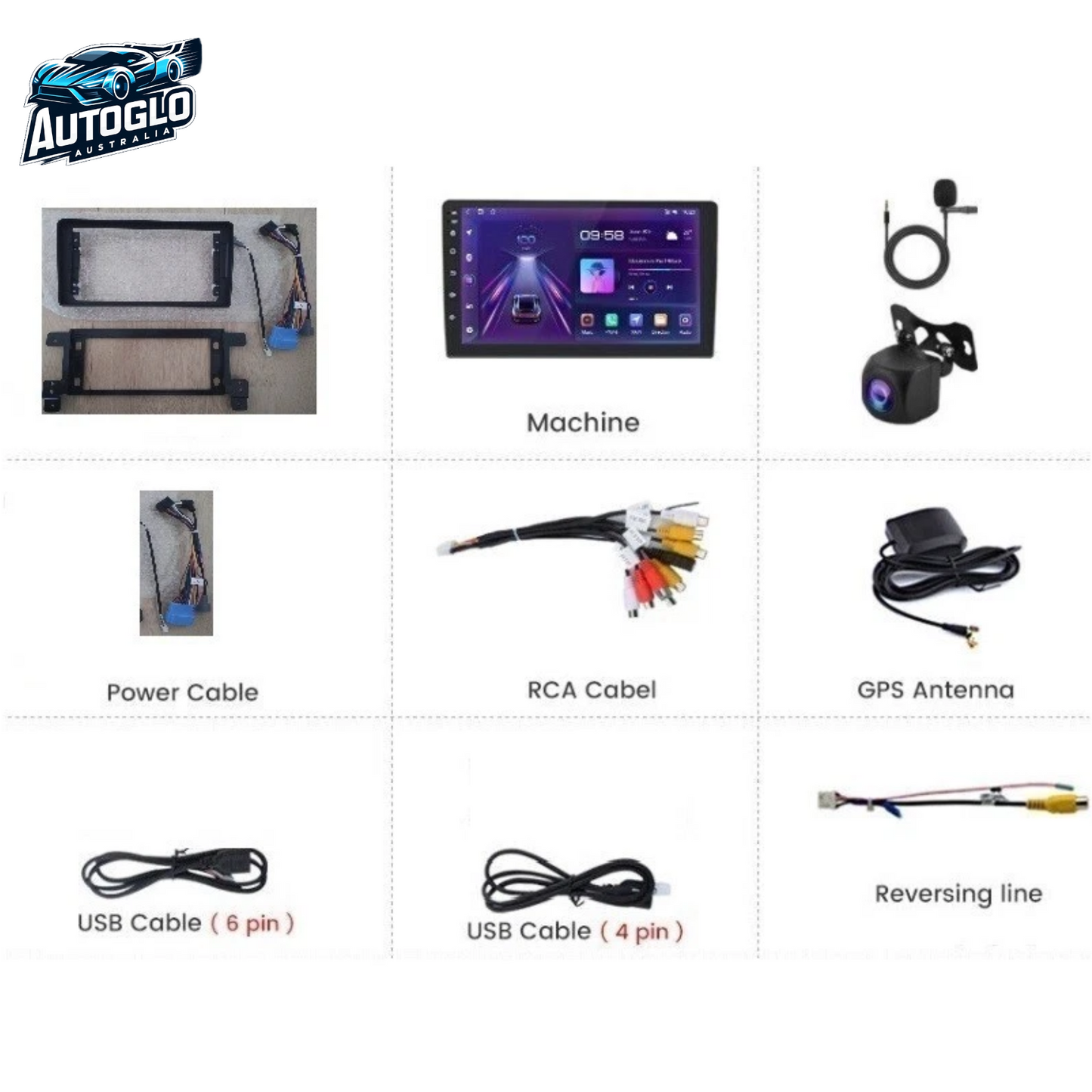 Autoglo Australia 9" (2G+32G) GPS BT WiFi CARPLAY ANDROID Stereo For Suzuki Grand Vitara (2005-15)