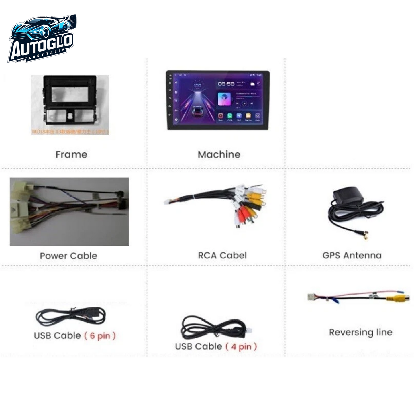 Autoglo Australia 9" CarPlay Android For TOYOTA YARIS (2013-16) GPS BT WiFi 2GB+32GB