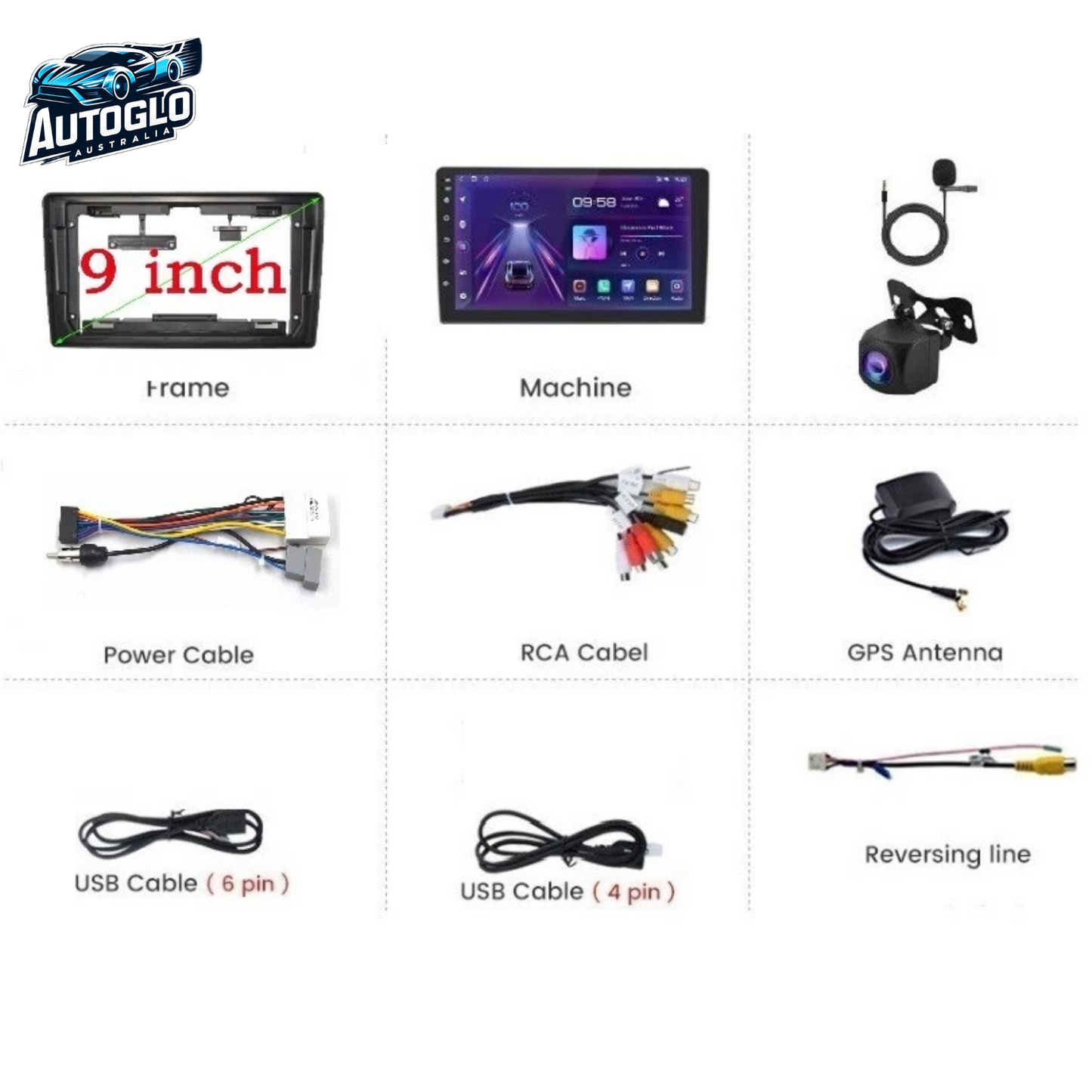 Autoglo Australia 9" Carplay Stereo for Nissan Pathfinder R51 (2004-2012) NAVARA D40 (2006-2012)