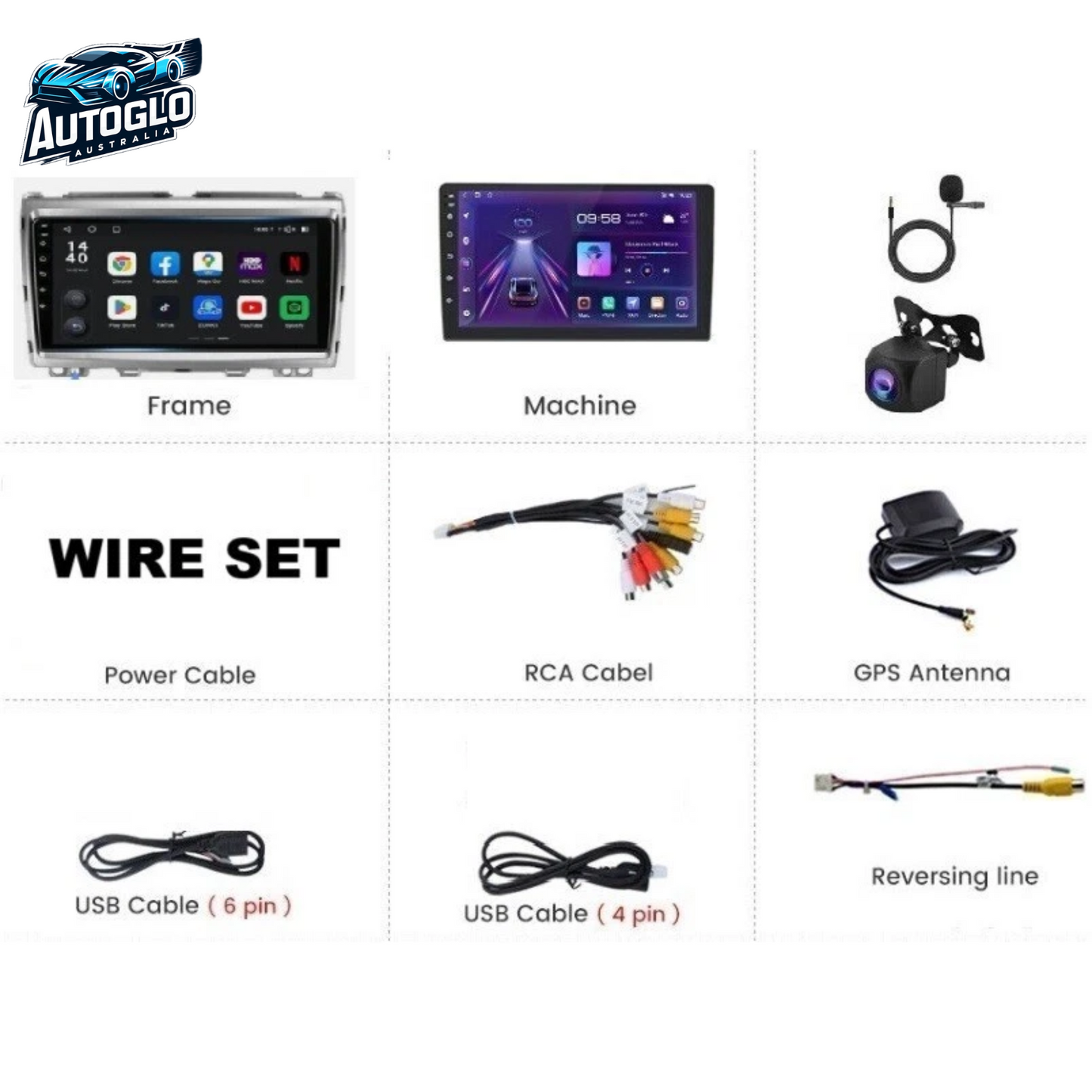 Autoglo Australia 9" (2G+32G) GPS BT WiFi CARPLAY ANDROID Stereo For MAZDA MPV LY (2006-16)