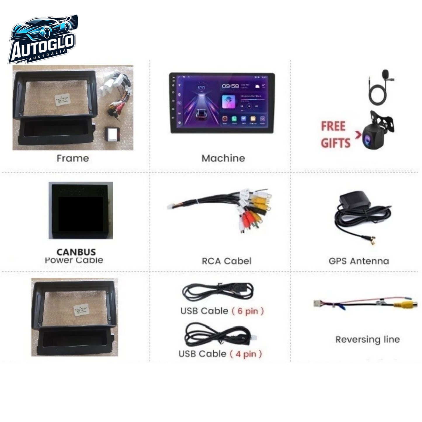 Autoglo Australia 9" (2G+32G) GPS BT WiFi CARPLAY Stereo For SUBARU IMPREZA FORESTER XV (2016-20)