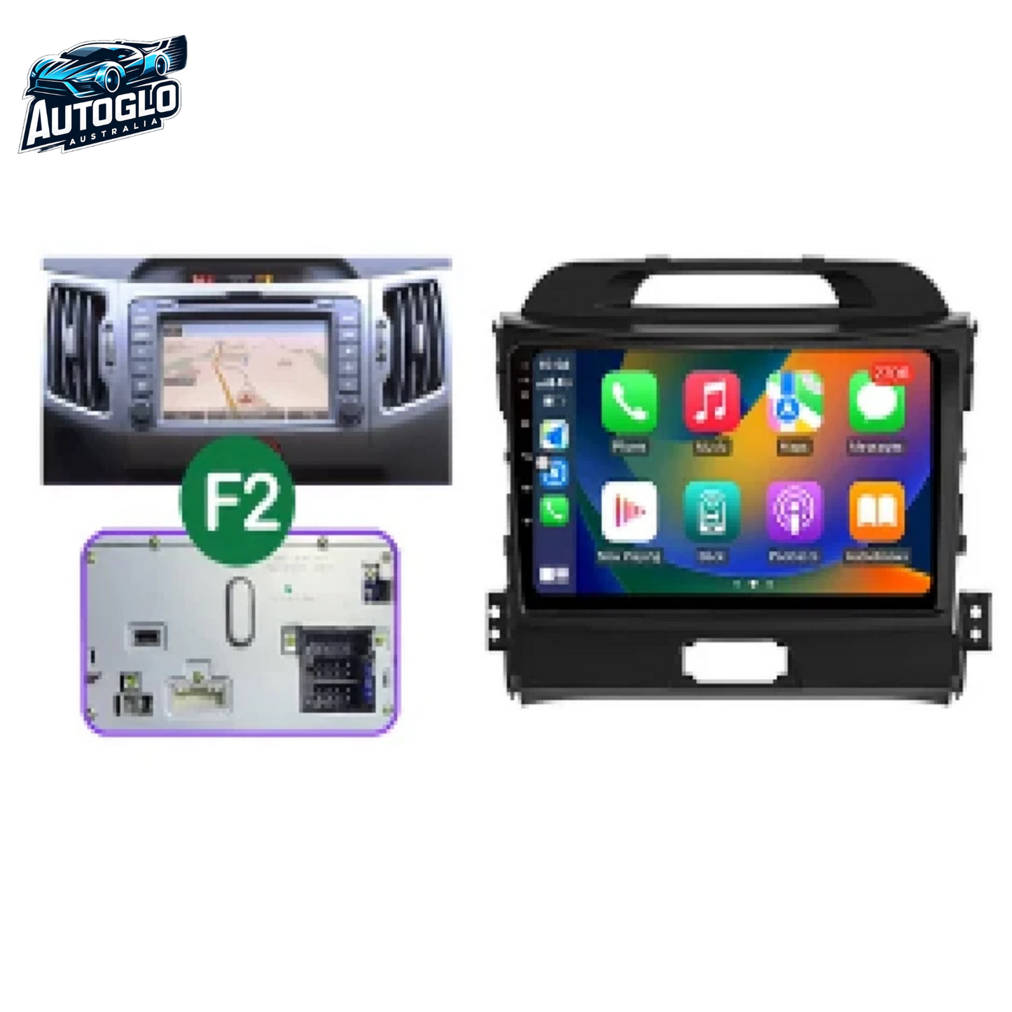 Autoglo Australia 9" (2G+32G) GPS BT WiFi Carplay Android 13 Stereo For KIA SPORTAGE F1 (2016-19)