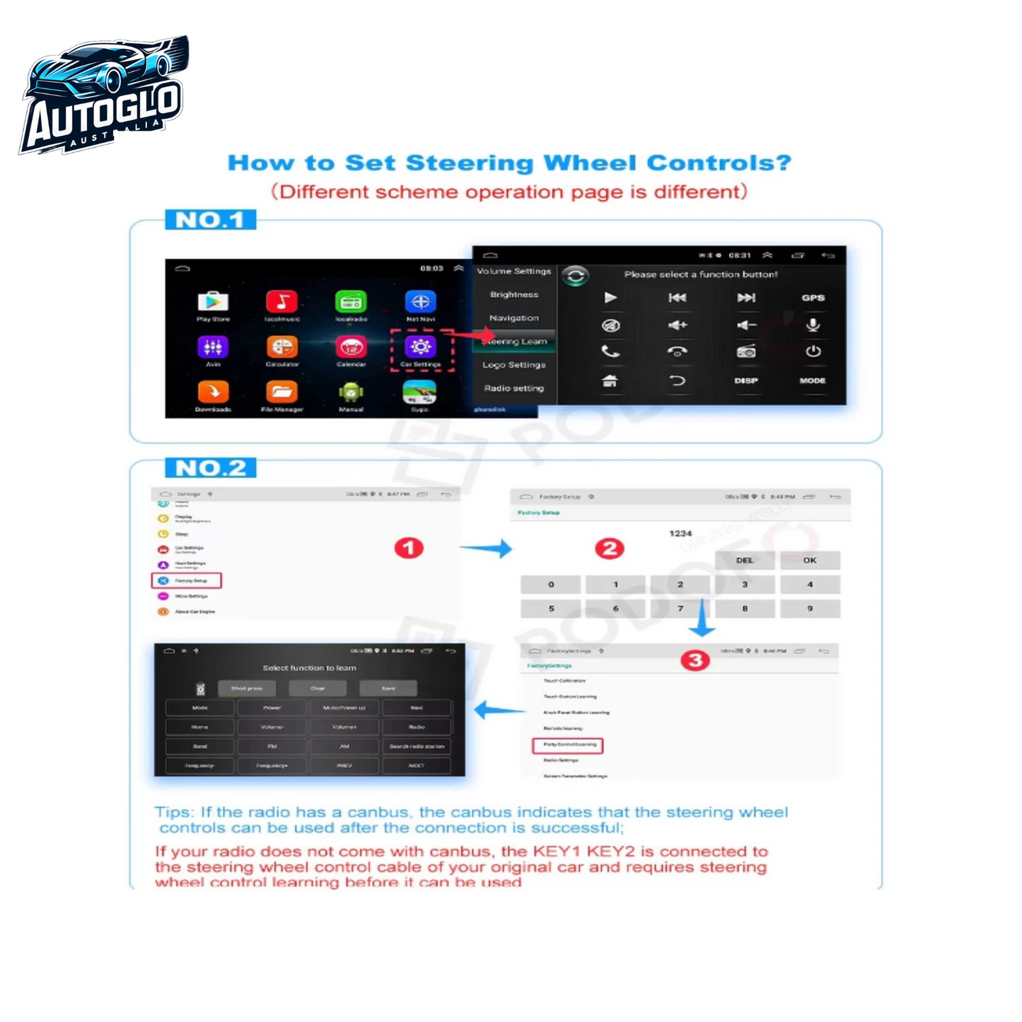 Autoglo Australia 9" Android Carplay BT GPS Stereo for Chrysler 300C AMP 2GB+32G (2004-11)