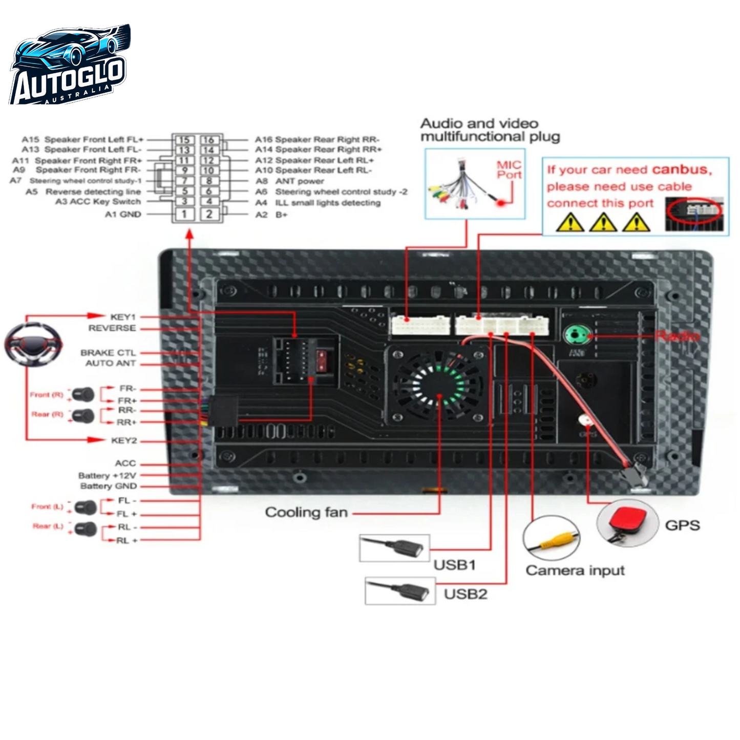 Autoglo Australia 9" CarPlay Android BT GPS WiFi Stereo For MAZDA CX 9 BOSE (2008 -15) 2+32GB