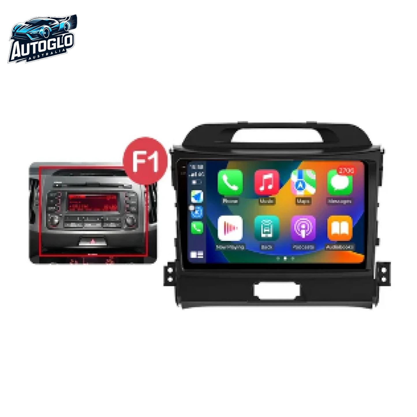 Autoglo Australia 9" (2G+32G) GPS BT WiFi Carplay Android 13 Stereo For KIA SPORTAGE F2 (2016-19)