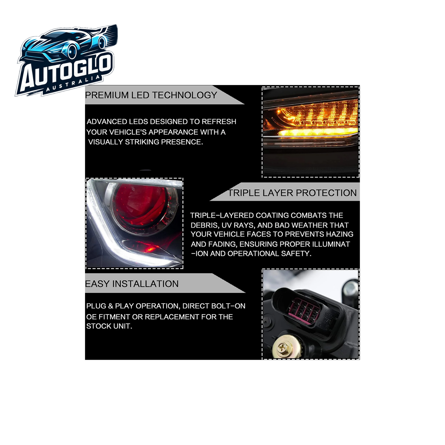 VLAND Dual Beam Headlights For Volkswagen Jetta / Sagitar 2011-2018