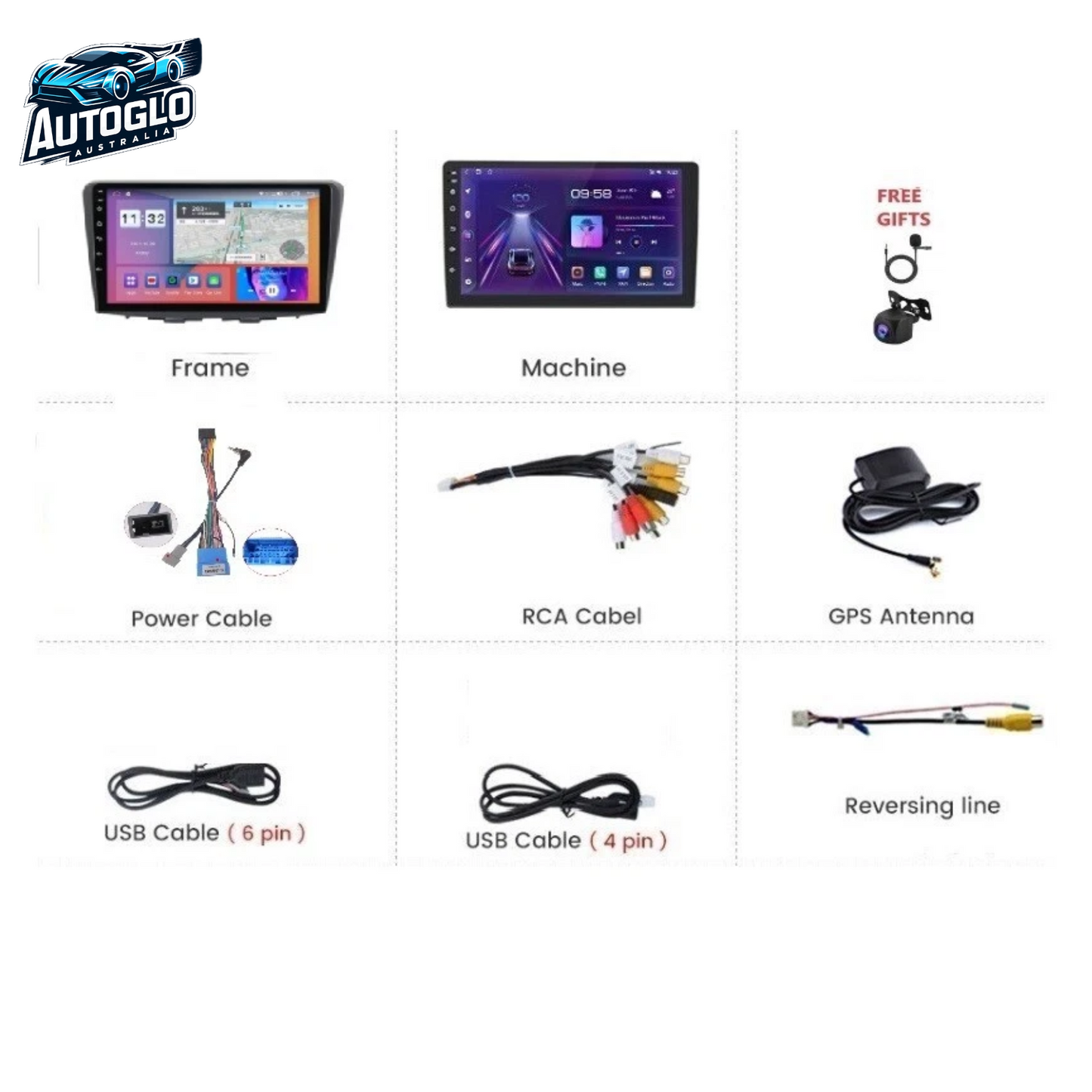 Autoglo Australia 9" Android Carplay BT GPS Stereo for SUZUKI ALTO 2GB+32G (2009-14)