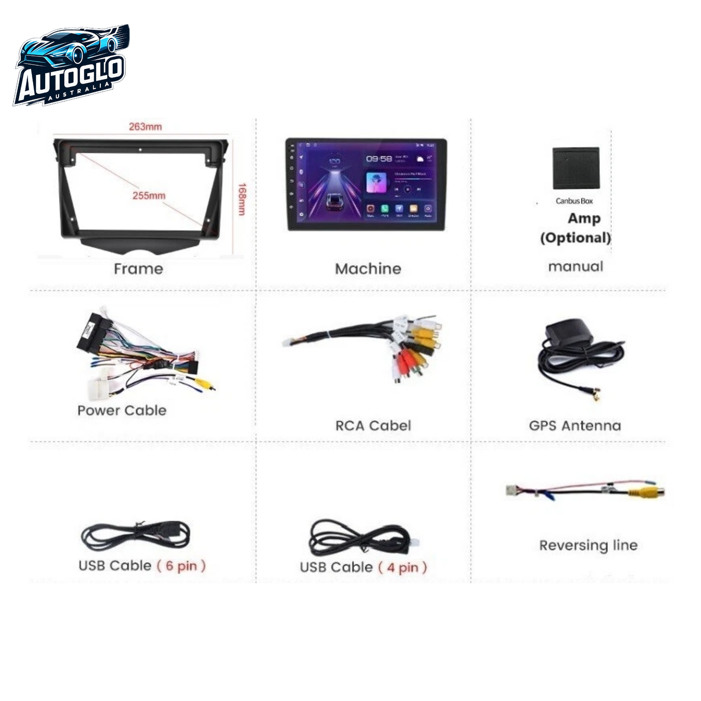 Autoglo Australia 9" (2G+32G) GPS CARPLAY ANDROID Stereo Amp Decoder HYUNDAI VELOSTER (2011-17)
