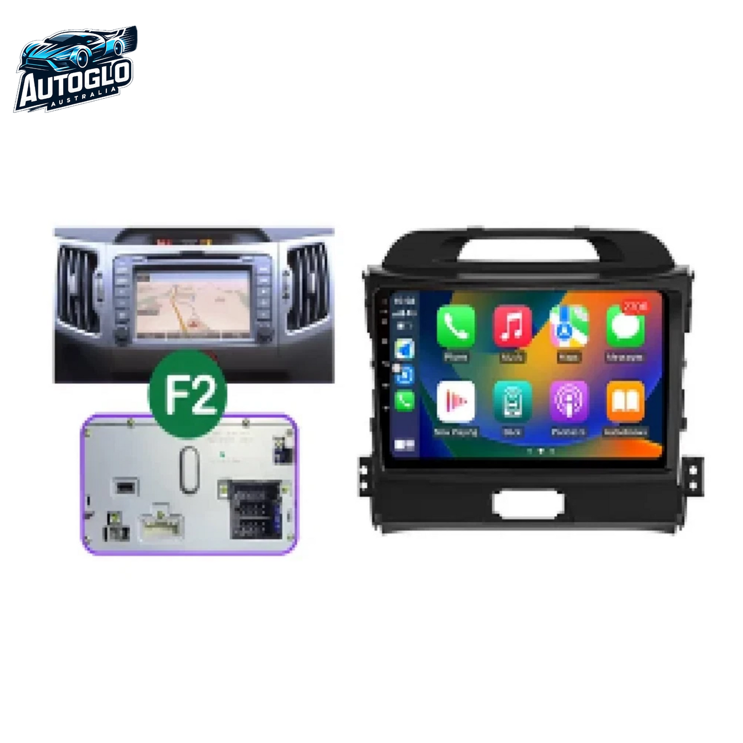 Autoglo Australia 9" (2G+32G) GPS BT WiFi Carplay Android 13 Stereo For KIA SPORTAGE F2 (2016-19)