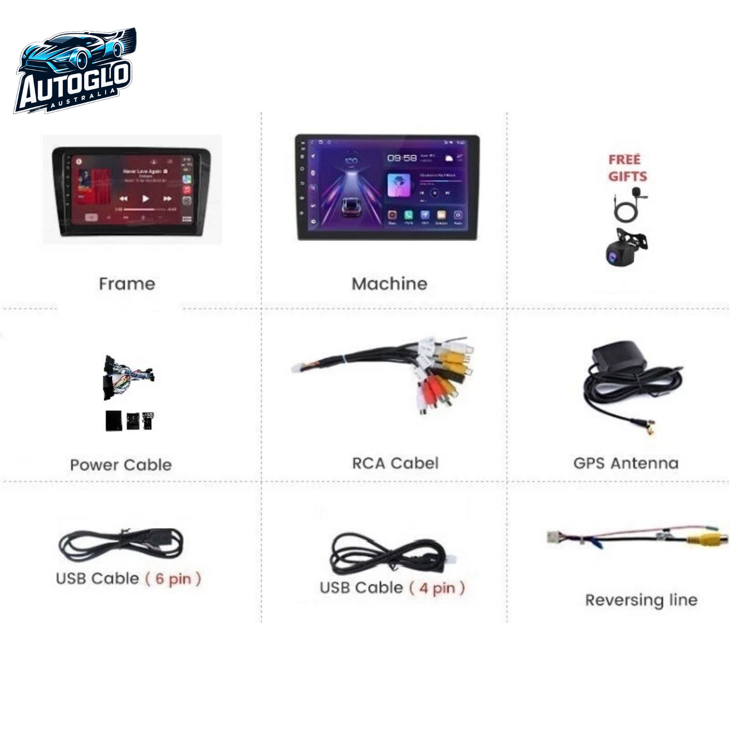 Autoglo Australia 9" Android Carplay BT GPS Stereo for Skoda Octavia 3 A7 (2GB+32G) 2013-18