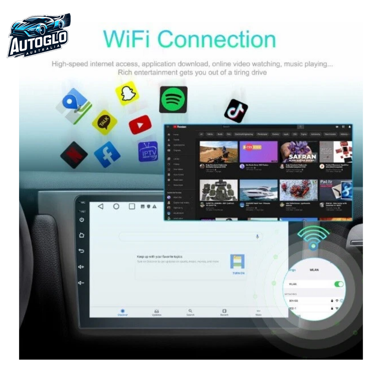 Autoglo Australia 9" CarPlay Android 13 GPS BT WiFi Stereo For MAZDA BT-50 (2012 -18) 2GB+32GB